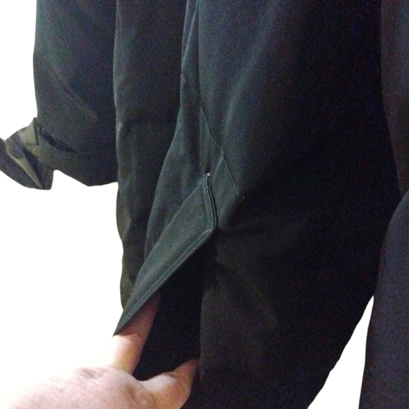 Down Feather Coat Centigrade Outwear Black Puffer Style Detach Hood Zip & Snap M - Picture 3 of 14